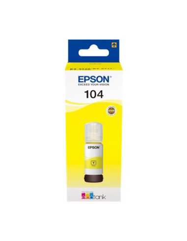 Cartucho ecotank epson 104 amarillo ink 65ml botella