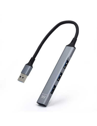 Hub slim ewent 4 puertos usb + entrada y salida - usb tipo a