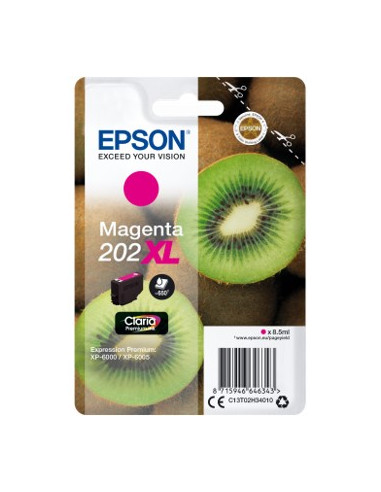 Cartucho tinta epson c13t02h34010 singlepack magenta 202xl claria premium ink xp - 6000 - xp - 6005 kiwi