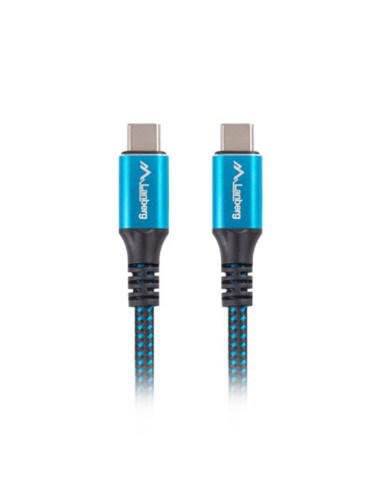 Cable usb tipo c lanberg 1.2m -  macho - macho -  negro - azul