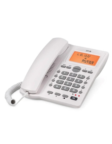 Telefono fijo spc office id 2 blanco mute - 24 melodias - tecla r - 4 memorias directas