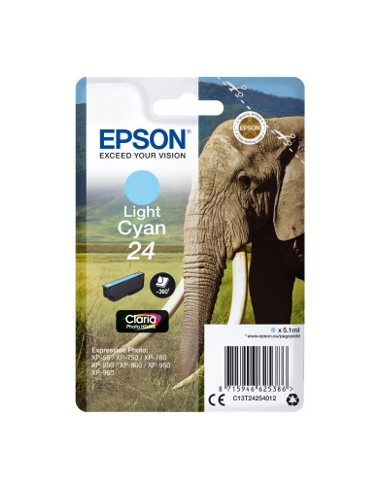 Cartucho tinta epson c13t24254012 cian claro elefante