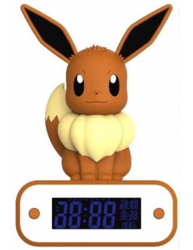 Lampara led reloj despertador teknofun madcow entertainment pokemon eevee 20 cm