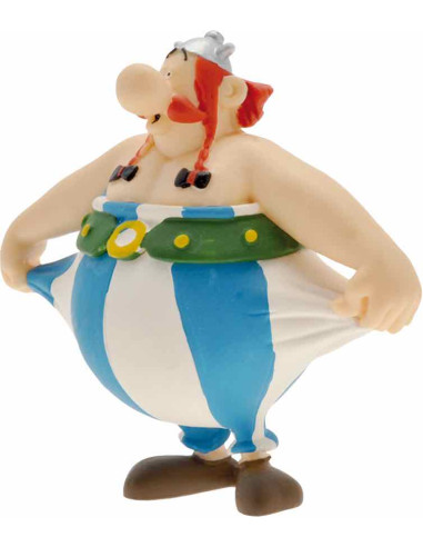 Figura plastoy asterix & obelix obelix sujetandose el pantalon pvc