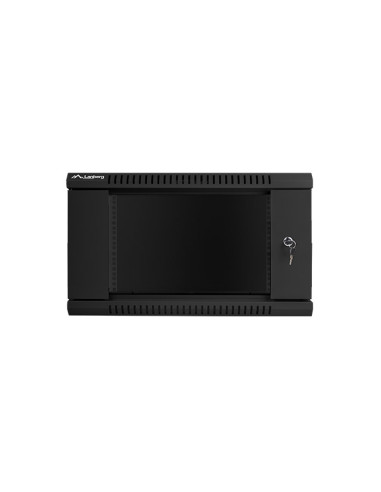 Armario rack lanberg 6u 600x450x368 auto ensamblado 19pulgadas hasta 60 kg negro