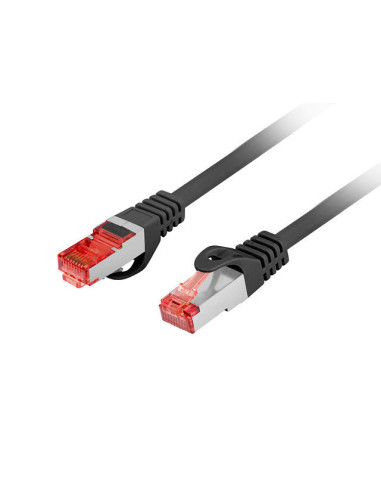 Latiguillo rj45 lanberg cat.6 ftp 0.25m negro