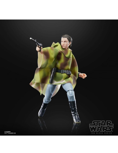 Figura hasbro the black series 40th aniversario star wars: return of the jedi -  princesa leia (endor)