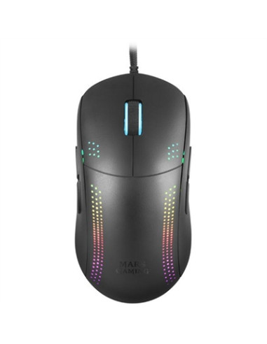 Mouse raton mars gaming mmpro optico 9 botones 32000ppp negro