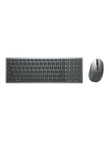 Kit teclado + mouse raton dell km7120w wireles inalambrico gris titanio