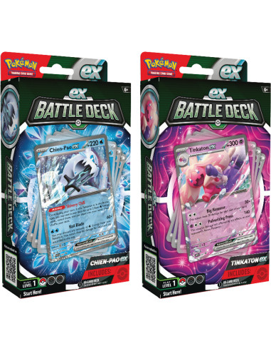 Juego de cartas pokemon tcg ex battle deck chien - pao - tinkaton