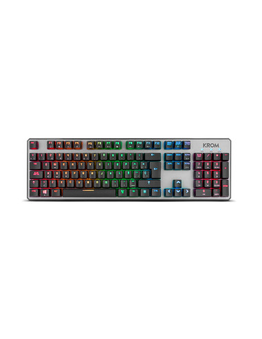 Teclado gaming krom kernel usb retroiluminado mecanico negro