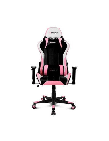 Silla gaming drift dr175 rosa incluye cojines cervical y lumbar