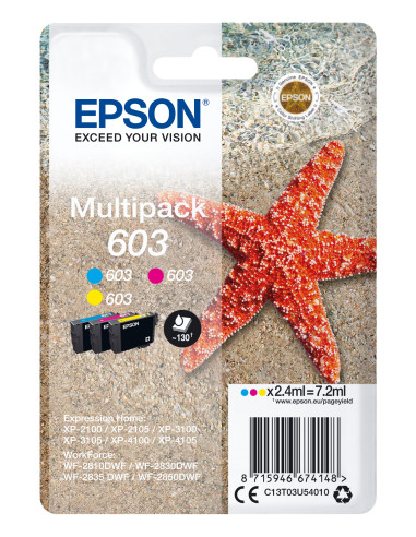 Multipack tinta epson estrella de mar 3 tintas 603