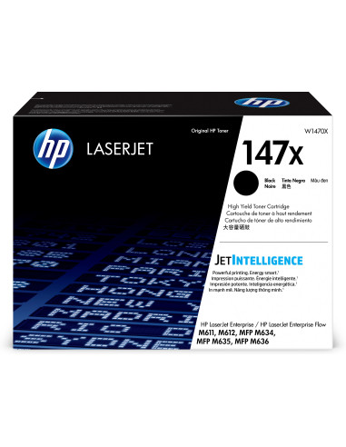 Toner hp 147x w1470x alta capacidad negro m611 -  m612