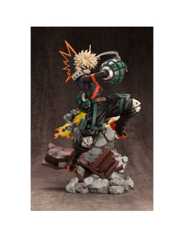 Figura kotobukiya my hero academia artfxj katsuki bakugo ver 2 bonus edition pvc escala 1 - 8 26 cm