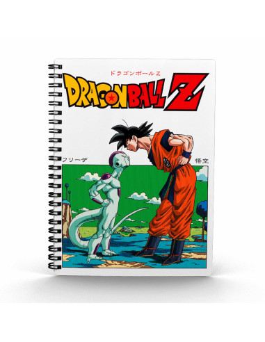 Libreta efecto 3d frieza vs goku dragon ball z