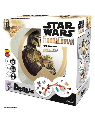 Juego de mesa dobble star wars mandalorian pegi 6