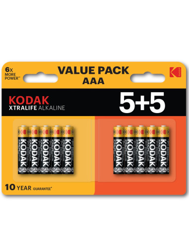 Blister pilas kodak alcalina xtralife aaa lr3 -  blister 5+5