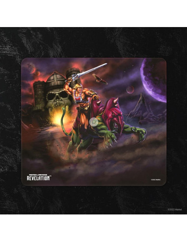 Alfombrilla gaming maestros del universo revelation he - man y battle cat 25 x 22cm