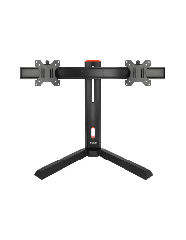 Soporte monitor de mesa gaming tooq para 2 pantallas 17pulgadas - 27pulgadas