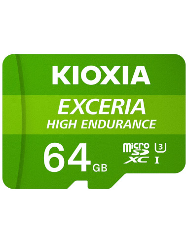 Tarjeta micro sd kioxia 64gb exceria high endurance uhs - i c10 r98 con adaptador