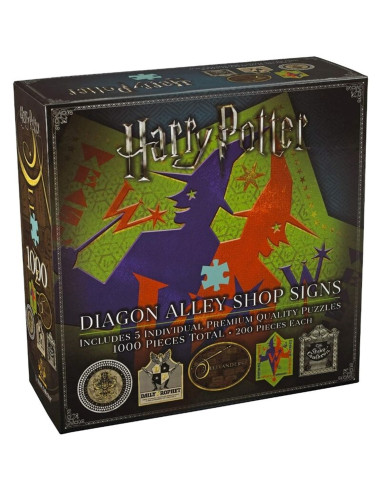 Puzzle the noble collection harry potter callejon diagon simbolos & logos tiendas 1000 piezas