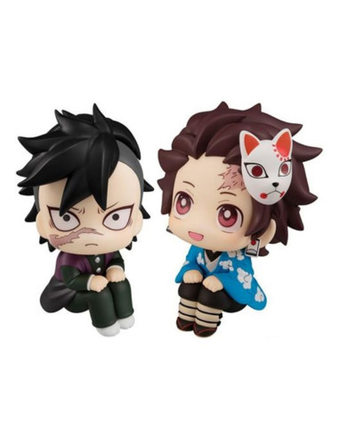 Pack 2 figuras megahouse look up genya & tanjiro kamado prueba final gift set