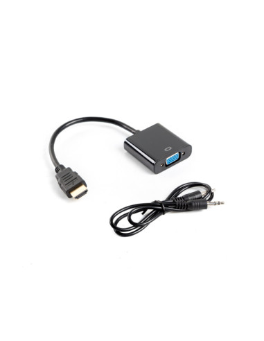 Adaptador lanberg hdmi macho -   vga hembra + minijack 3.5mm hembra 20cm