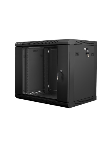 Armario lanberg 9u 600x450x507 auto ensamblado rack 19 hasta 60 kg negro