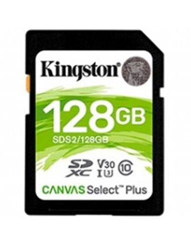 Memoria sdxc 128gb kingston canvas select plus uhs - i u3 - cl10 - r: 100mb - s  w:85mb - s