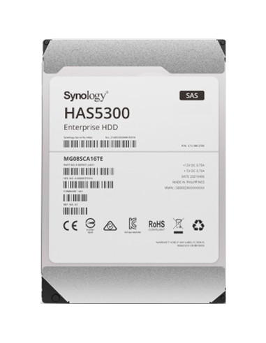 Disco duro interno hdd synology has5300 - 8t 8tb 3.5pulgadas 256mb 7200rpm sas 12gb - s