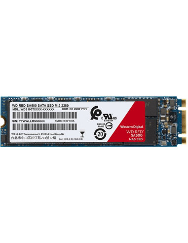 Disco duro interno ssd wd western digital red wds100t1r0b 1tb m.2 2280 sata 6gb - s