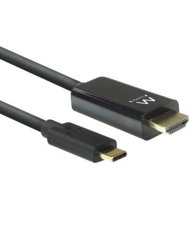 Cable adaptador ewent usb tipo c a hdmi 4k - 30hz macho - macho 2m