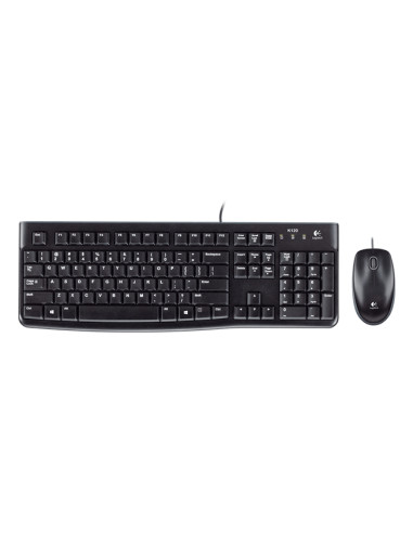 Teclado + mouse raton logitech desktop mk120 usb italiano