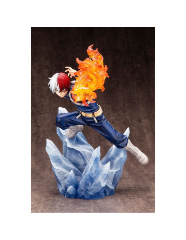 Figura kotobukiya my hero academia artfxj shoto todoroki ver 2 bonus edition pvc escala 1 - 8 26 cm