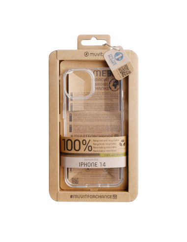 Funda muvit recycletek para apple iphone 14 transparente