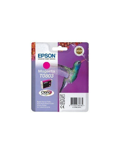 Cartucho tinta epson t0803 magenta 7.4ml stylus photo r265 -  285 -  360 -  rx560 -  585 -  685 -  colibri