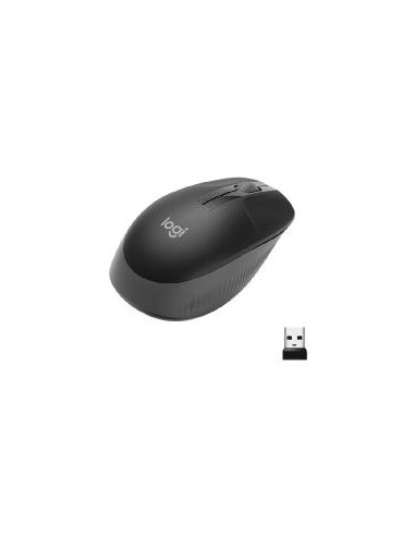 Mouse raton logitech m190 full size optico wireless inalambrico gris marengo