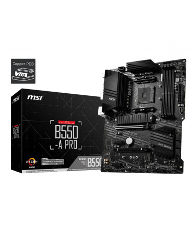 Placa base msi amd b550 - a pro am4 - atx - ddr4 x4 -  max 128gb - 3200 mhz - hdmi - display port