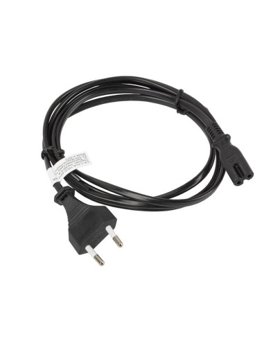 Cable lanberg de alimentacion ocho cee 7 - 16 a iec320 c7 euro (radio) negro 1.8 m