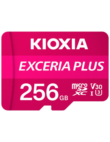 Tarjeta memoria micro secure digital sd kioxia 256gb exceria plus uhs - i c10 r98 con adaptador