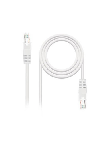 Latiguillo cable red  network utp cat6 rj45 nanocable 0.5m blanco