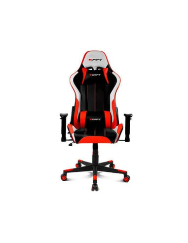 Silla gaming drift dr175 rojo incluye cojines cervical y lumbar