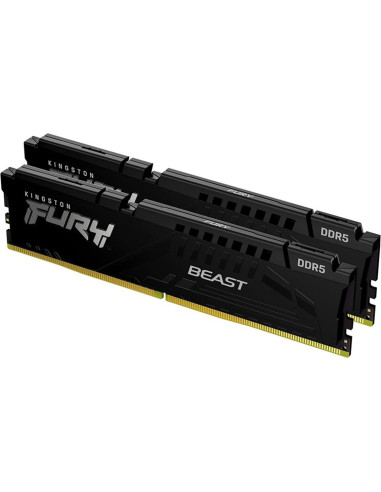 Memoria ram ddr5 32gb 2x16gb kingston - 5200 mhz - pc5 - 41600 - fury beast - cl36 - 1.25v