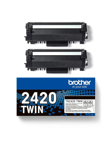 Pack toner brother tn2420twin negro larga duracion 2uds