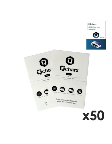 Laminas de proteccion frontales qcharx hidrogel mate anti huellas  para qx1 lite 50 unidad