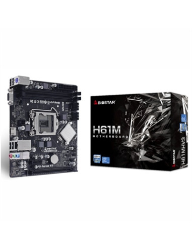 Placa base biostar h61mhv3 m - atx -  2x ddr3 -  lga 1155