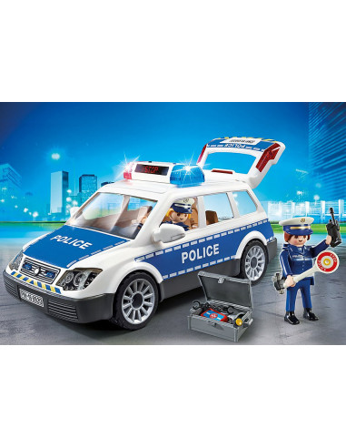 Playmobil policia coche de policia con luces y sonido