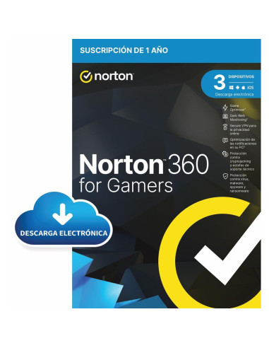 Antivirus norton 360 for gamers 50gb español 1 usuario 3 dispositivos 1 año esd electronica drmkey