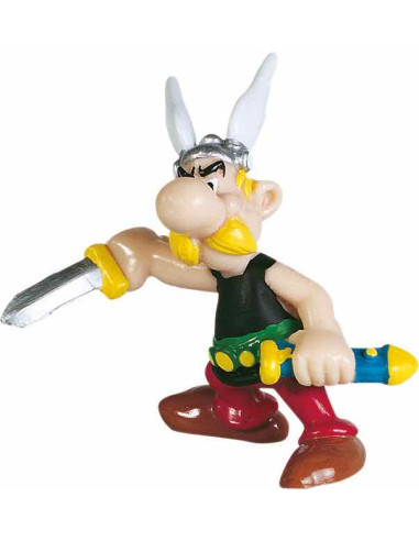 Figura plastoy asterix & obelix asterix el galo con espada pvc